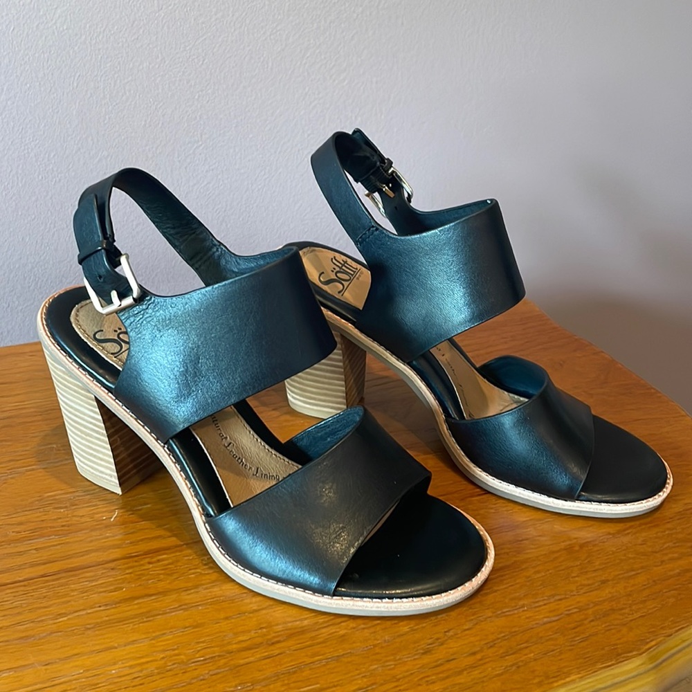 NIB Sofft Pierz Leather Sandal 7.5 Black
